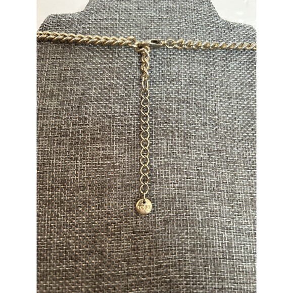 Loft Multi Layered Faceted Crystal Bead Gold Tone Chains Necklace 20-22 Inches - Picture 2 of 2